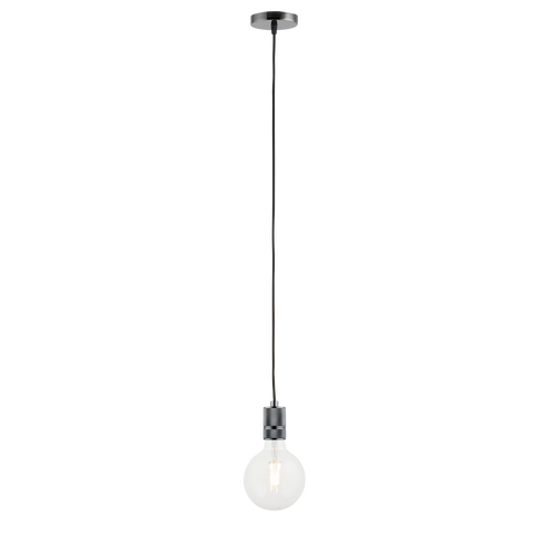 Lighto | Pendel Zwart Titanium | Inclusief Lichtbron Helder | Classic | 1.5m Snoer | Met Plafondkap - vtwonen shop