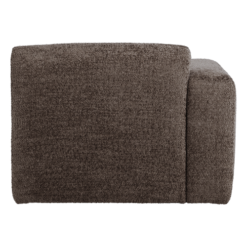 WOOOD 1-zits bank arm links Mojo Base - Wollig - Bruin - 74x105x97