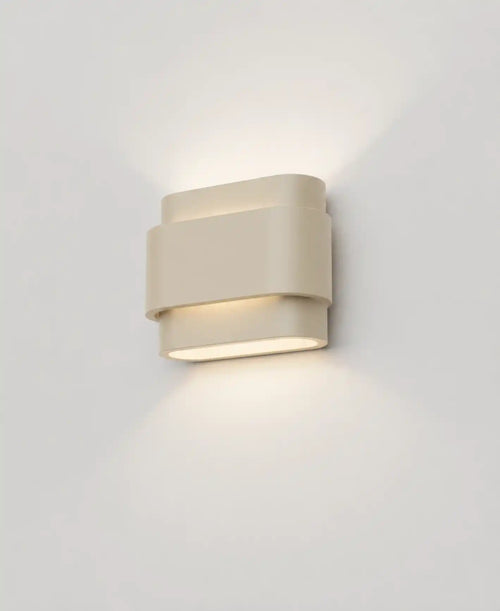 Artdelight wandlamp Metz - 2 lichts - 9  x 16   cm - beige