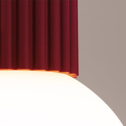 Sollux Lighting Plafondlamp HALO bordeaux IP44 - 12x12x21cm