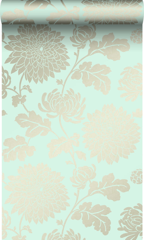 Origin Wallcoverings behang bloemen celadon groen - 53 cm x 10,05 m - 326148 - vtwonen shop