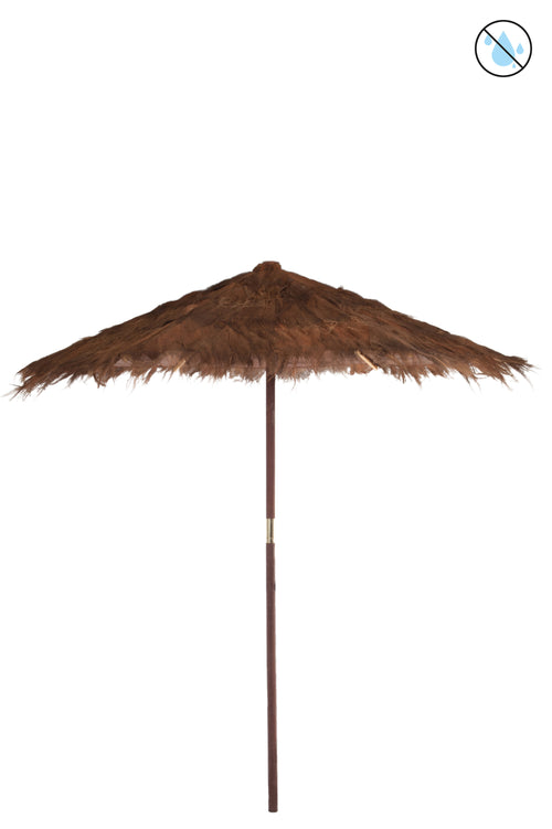 J-Line parasol Cocobladeren - hout - bruin - large - vtwonen shop