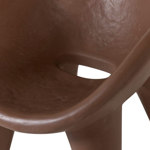 WOOOD loungestoel Orio - Polymeer - Rood/Bruin - 58x62x62