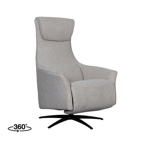 LABEL51 Elektrische Fauteuil Lund - Naturel/Zwart - 74x83x112cm