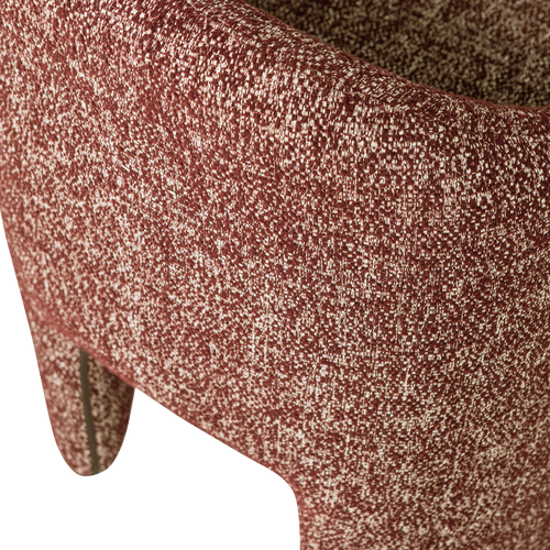 WOOOD eetkamerstoel met wielen Cordo - Melange - Roestbruin - 83x64x64