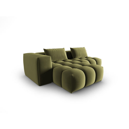 Cosmopolitan Design - Modulaire hoekbank links Verona 3-zits, flueel lichtgroen - 145x205x70cm