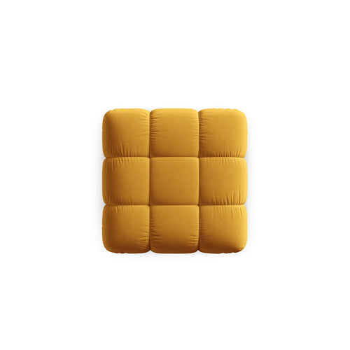 Cosmopolitan Design - Poef Cortina flueel geel - 94x94x43cm
