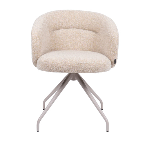 HelloChair eetkamerstoel HC06 Suskin - spinpoot beige - cloud warm naturel - vtwonen shop