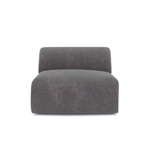 Sia Home - Fauteuils MYRA - Fluweel met structuur - Grijs - 75cm - vtwonen shop