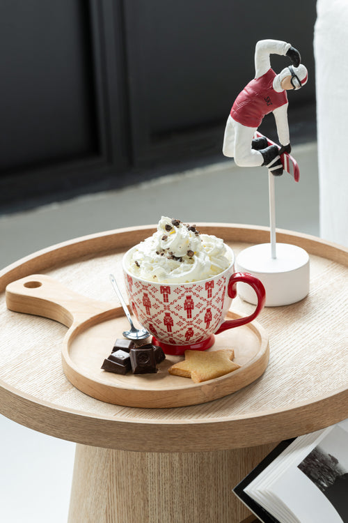 J-Line kop Notenkraker  - keramiek - rood - doos van 2 - vtwonen shop