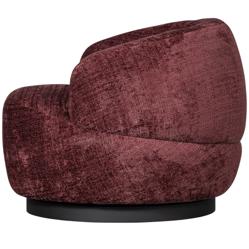 BePureHome draaibare fauteuil Woolly- Polyester - Aubergine - 71x84x88 - vtwonen shop