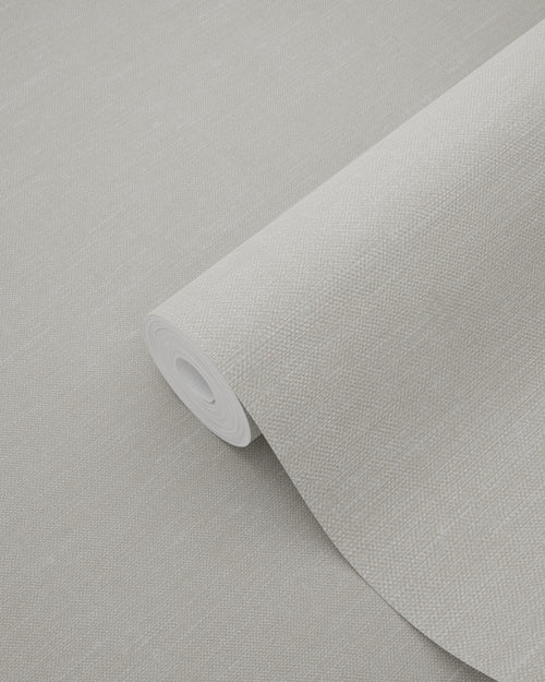 ESTAhome behang effen linnenstructuur licht crème beige - 53 cm x 10.05 m - 148691