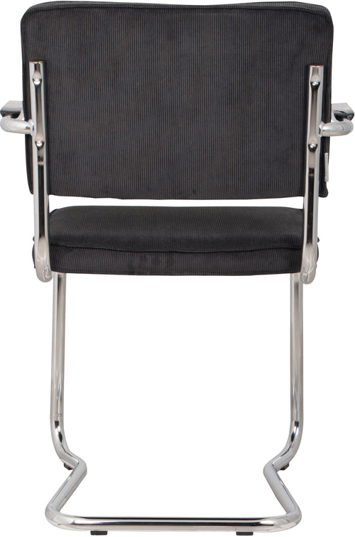 Zuiver Ridge Rib Kink Armstoel Zwart - Set van 2 - vtwonen shop