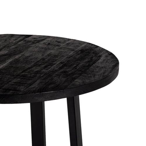 Giga Meubel Bartafel Lowie - Zwart Mangohout - 110x110x110cm