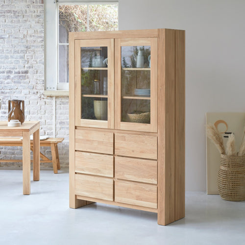 Tikamoon Massief eikenhouten servieskast - Naturel - vtwonen shop