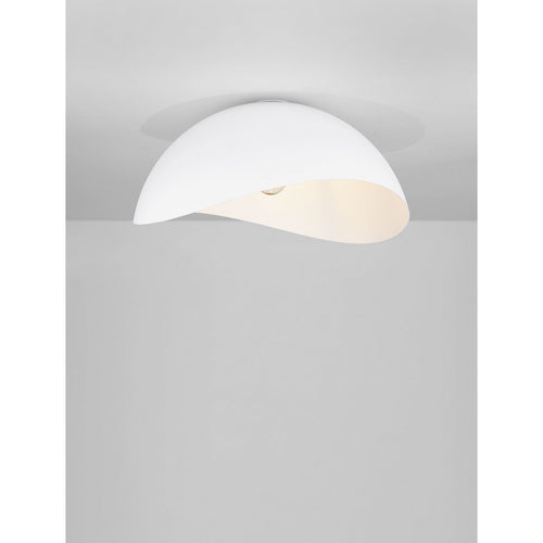 Nova Luce OPSI Plafondlamp met komvormige armatuur van 50 cm, halfverzonken, zandwit, E27 fitting, 1x12W
