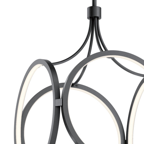Elstead Kichler Ciri Geïntegreerde LED hanglamp, mat zwart, 3000K
