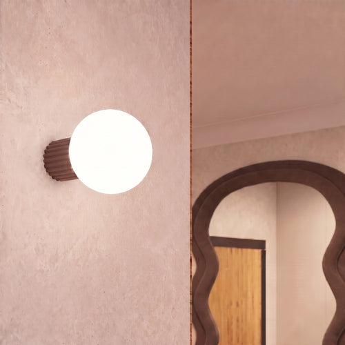 Sollux Lighting Wandlamp HALO bruin IP44 - 12x17x12cm