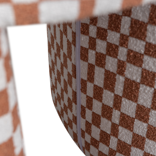 WOOOD krukje Charlie - Polyester - Ruitjes - Oranje - vtwonen shop