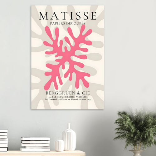 Artfulprints  Matisse – Pink coral   poster A4 21x29.7 cm