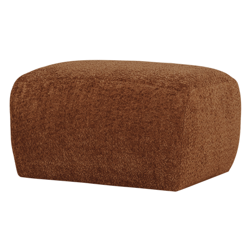 WOOOD poef Mojo Base - Wollig - Roestbruin - 45x84x64