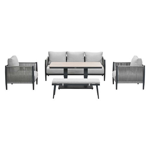 Garden Impressions loungeset Tavira - Brugge grey sand - 5-delig - vtwonen shop