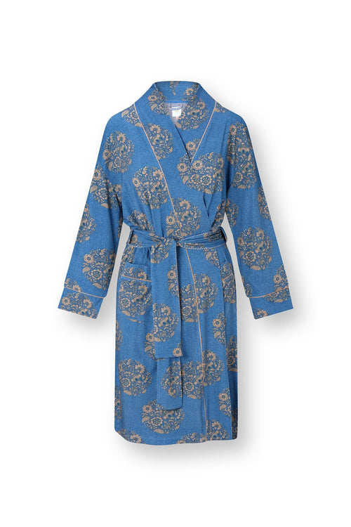 Pip Studio - Nisha Kimono Dames - Namaste - Blauw - XXL