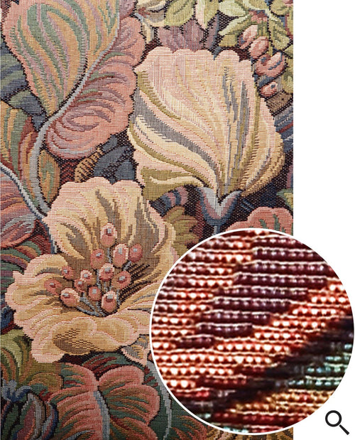 ESTAhome fotobehang geborduurd bloemmotief terracotta roze - 186 x 279 cm - 158889 - vtwonen shop