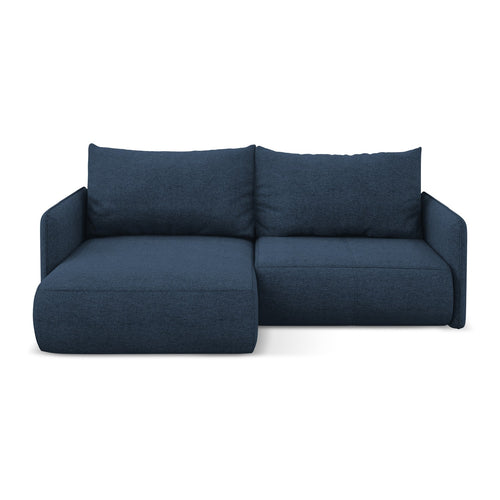 LaMiaSofa hoekbank links Palermo - chenille stof - koningsblauw - 207x148x86