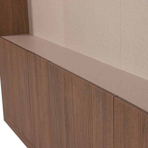 WOOOD tv opbergkast 160 cm Build - Walnoot Fineer - Bruin - 215x160x41