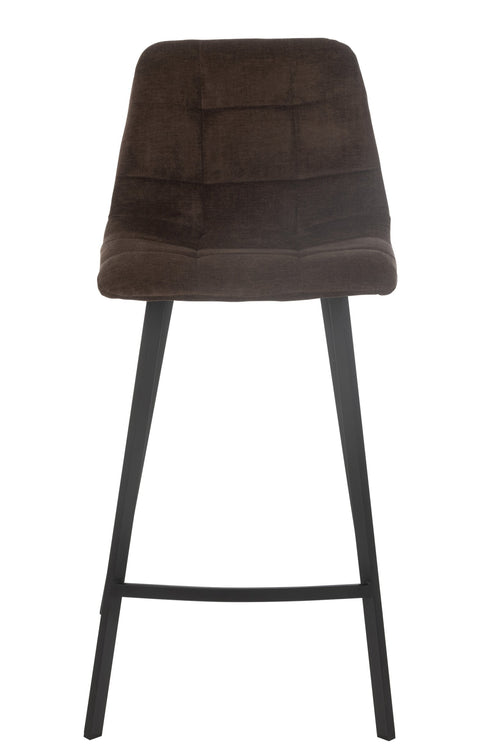 J-Line barstoel Kent - metaal/polyester - bruin