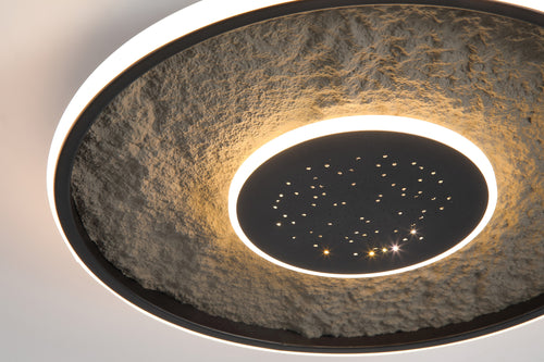 Searchlight plafondlamp Lumadisc - 1 lichts - 41  x 6   cm - zwart