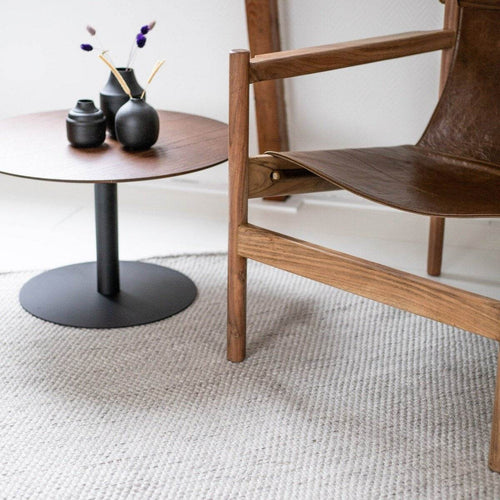 Interieur05 Vloerkleed Gerecycled Materiaal Rond Ciro Beige/wit - 220 x 220 cm