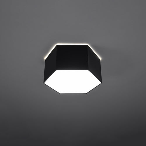 Sollux Lighting Plafondlamp SUNDE 15 zwart - 30,5x26,5x15,5cm