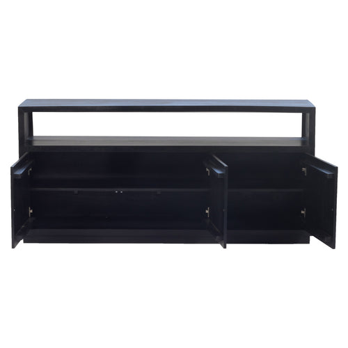 Giga Meubel Dressoir Luxurious - Zwart Mangohout - 180x40x85cm - vtwonen shop