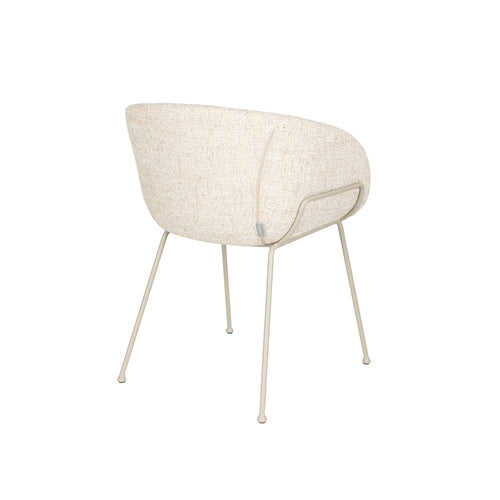 Zuiver Feston Eetkamerstoelen Met Armleuningen Beige - Set van 2