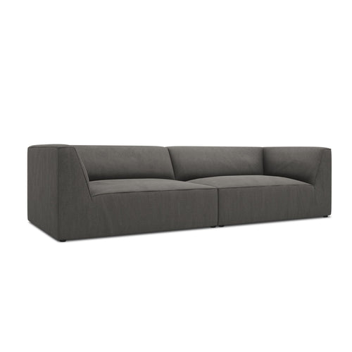 Cosmopolitan Design - Bank Siena 4-zits, ribfluwelen donkergrijs - 93x302x69cm