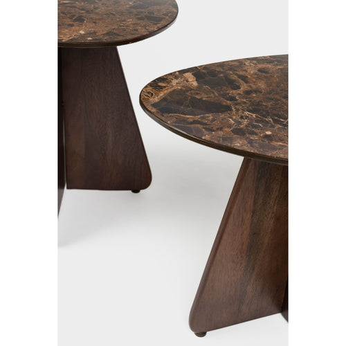 Housecraft Living Naut Bijzettafel Set Van 2 Bruin