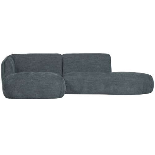 WOOOD chaise longue links Polly - PES - Blauw/Groen - 71x258x150/105 - vtwonen shop