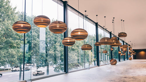 Think Paper hanglamp Dandy - 1 lichts - 64  x 200   cm - bruin - vtwonen shop