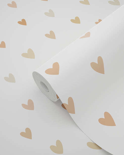 ESTAhome behang hartjes terracotta en beige - 53 cm x 10.05 m - 139755 - vtwonen shop