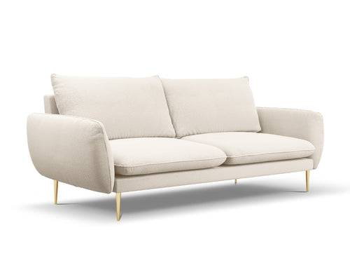 Cosmopolitan Design Bank Vienna 4-zits, boucle, beige - 92x230x95cm