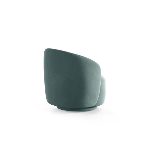 Cosmopolitan Design - Draaistoel Savona flueel lichtblauw - 72.5x69x70.5cm