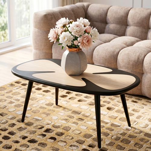 Kare Design Salontafel Petal 90x60cm zwart