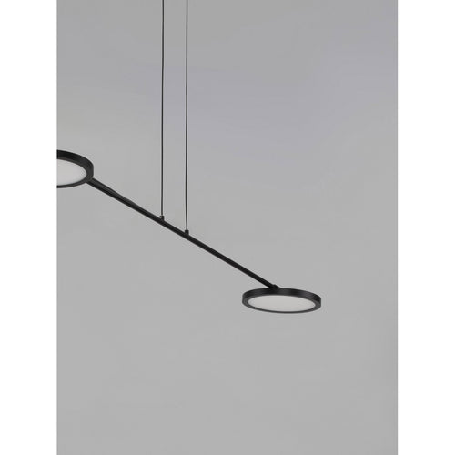 Nova Luce SCOPE Hanglamp voor aan het plafond, zwarte LED-lamp, 18W, 1400lm, 3000K