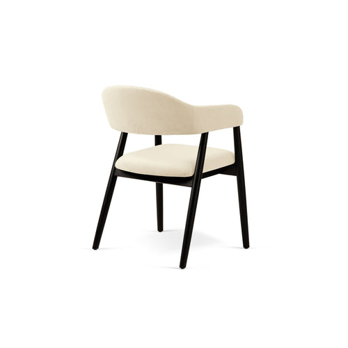 Set van 2 fluwelen stoelen Adra flueel ivoor - 59x56x77cm
