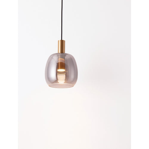 Nova Luce IMATIA Dome hanglamp voor plafond, rookkleurig messing goud, LED 7W 192lm 3000K