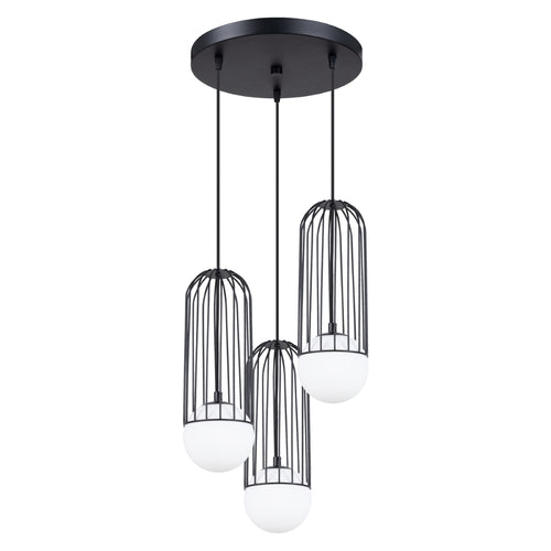 Sollux Lighting Hanglamp BRINA 3P zwart - 34x34x115cm