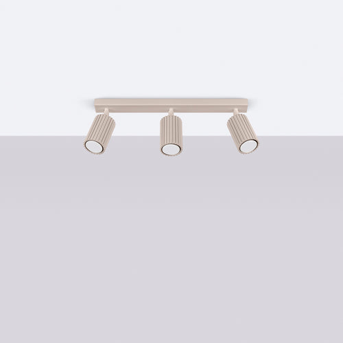 Sollux Lighting Plafondlamp KARBON 3L taupe - 45x6,5x16,5cm