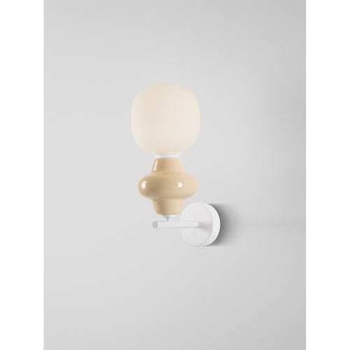 Nova Luce CLIO Bolvormige wandlampen geel, mat wit E14 1x5W